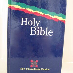Holy Bible NIV 1970s - 1980s Version w Footnotes Royal Blue Hardcover Zondervan